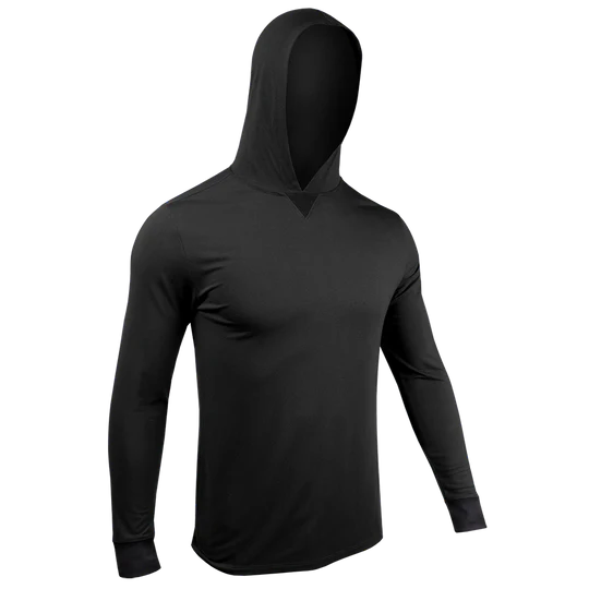 2UNDR - HOODED LONG SLEEVE LUXURY CREW TEE
