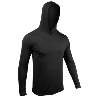 2UNDR - HOODED LONG SLEEVE LUXURY CREW TEE