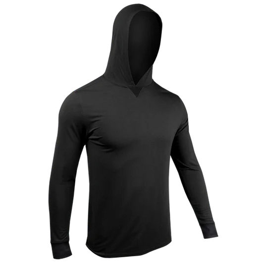 2UNDR - HOODED LONG SLEEVE LUXURY CREW TEE