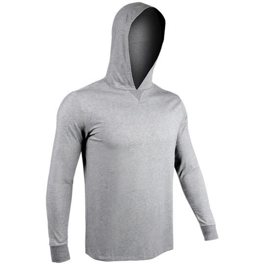 2UNDR - HOODED LONG SLEEVE LUXURY CREW TEE