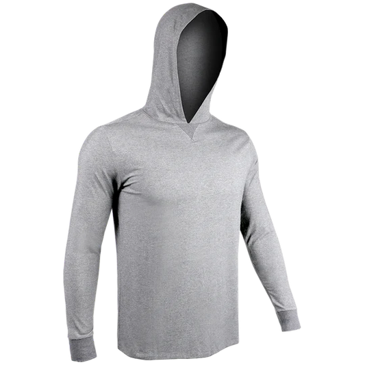 2UNDR - HOODED LONG SLEEVE LUXURY CREW TEE