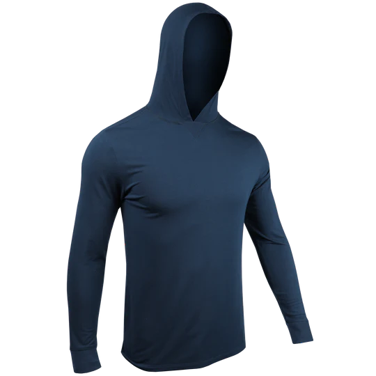 2UNDR - HOODED LONG SLEEVE LUXURY CREW TEE