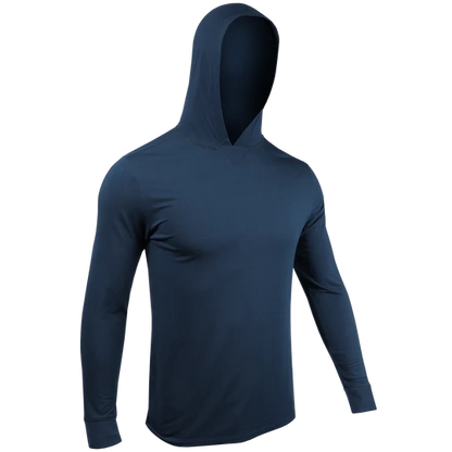 2UNDR - HOODED LONG SLEEVE LUXURY CREW TEE