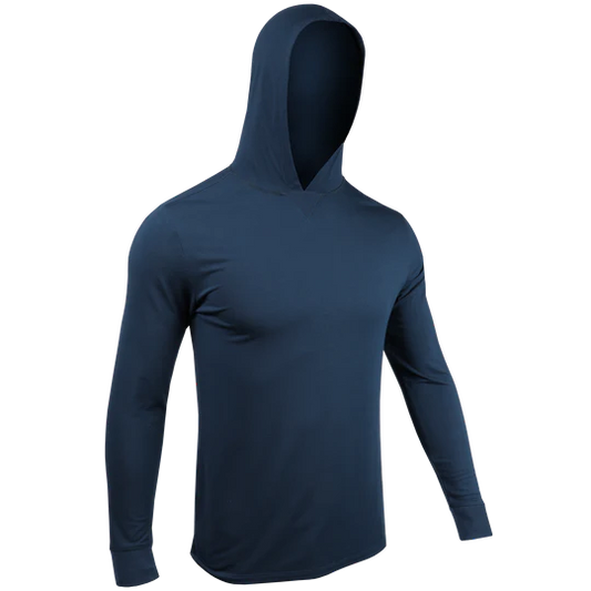 2UNDR - HOODED LONG SLEEVE LUXURY CREW TEE