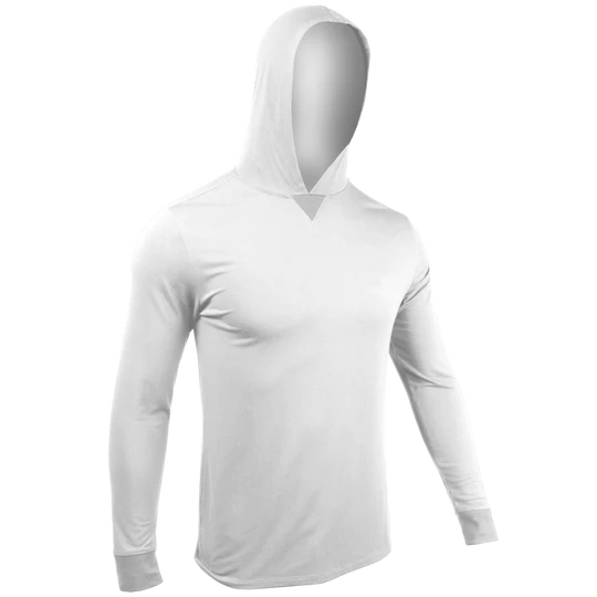 2UNDR - HOODED LONG SLEEVE LUXURY CREW TEE