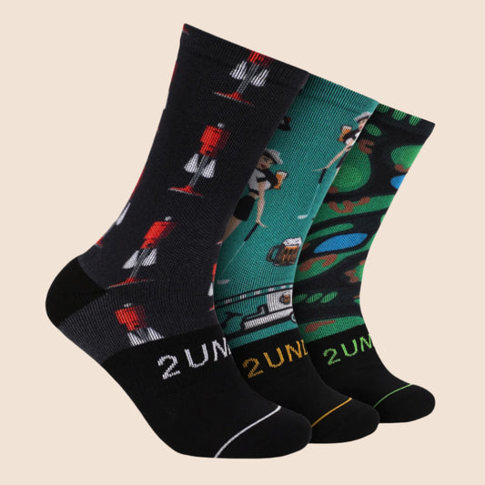 2UNDR - Flex Printed Crew Sock 3 Pack Boxset